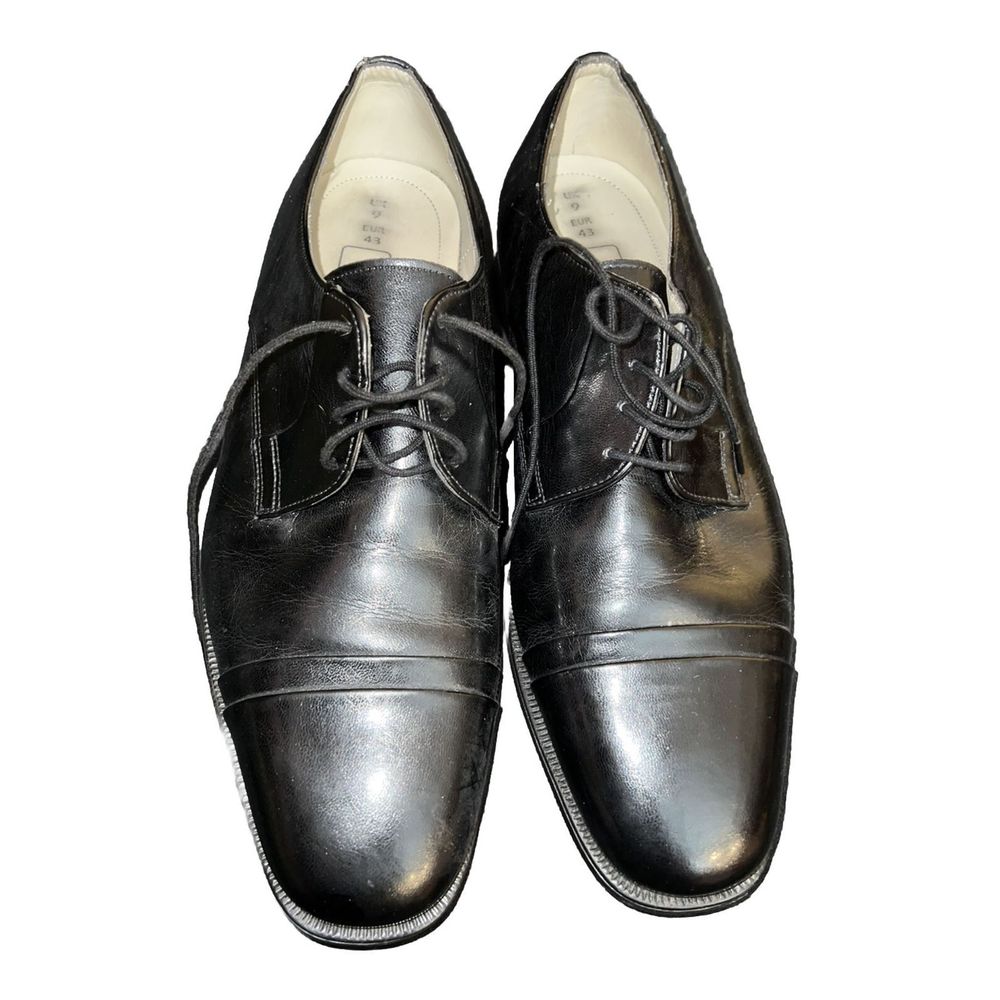 Classic Mens St Michael Marks & Spencer Black Leather Oxford Shoes  Size 10 US